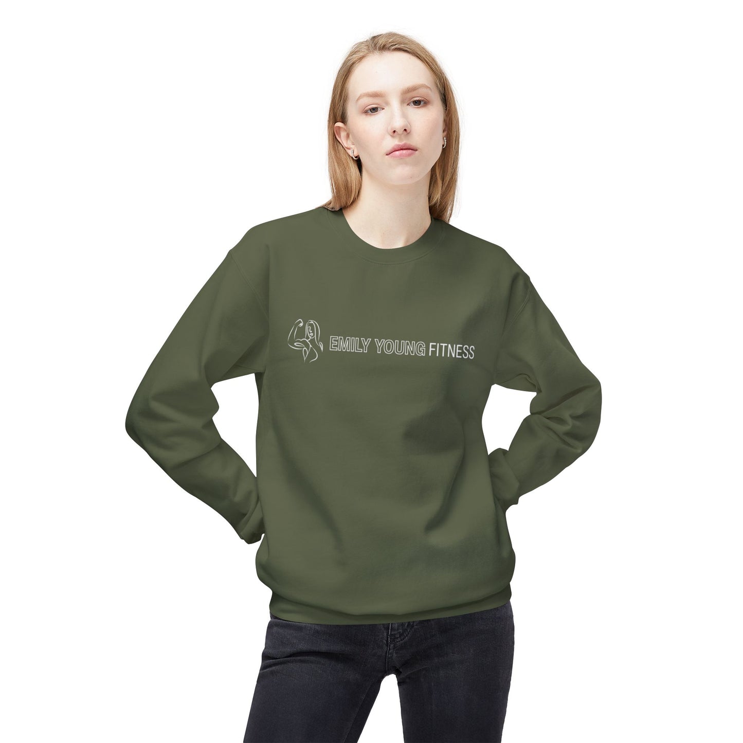 Emily Young Fitness - Unisex Midweight Softstyle Fleece Crewneck Sweatshirt