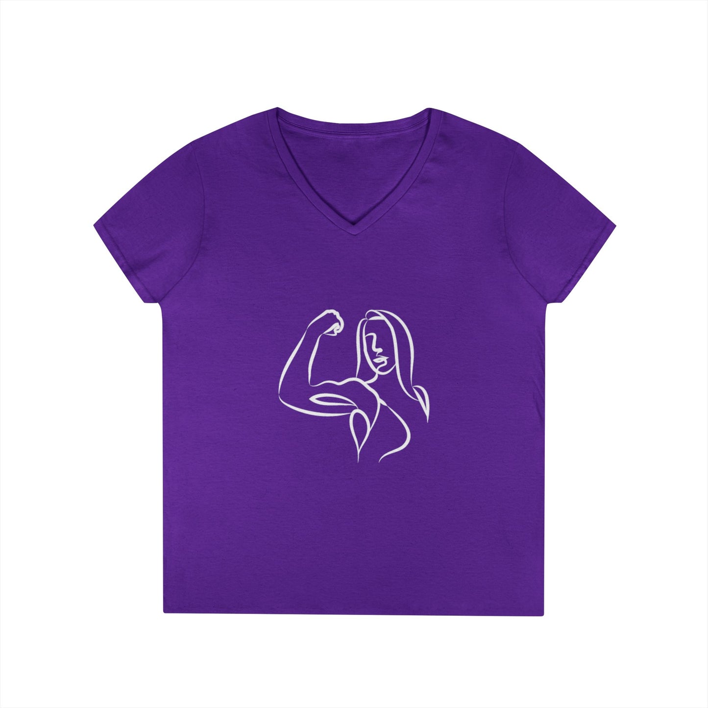 Emily Young Fitness Women’s 100% Cotton V-Neck Tee