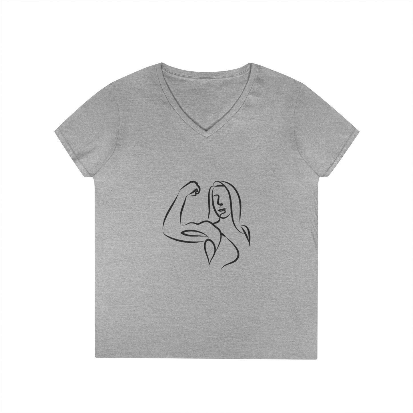 Emily Young Fitness Women’s 100% Cotton V-Neck Tee