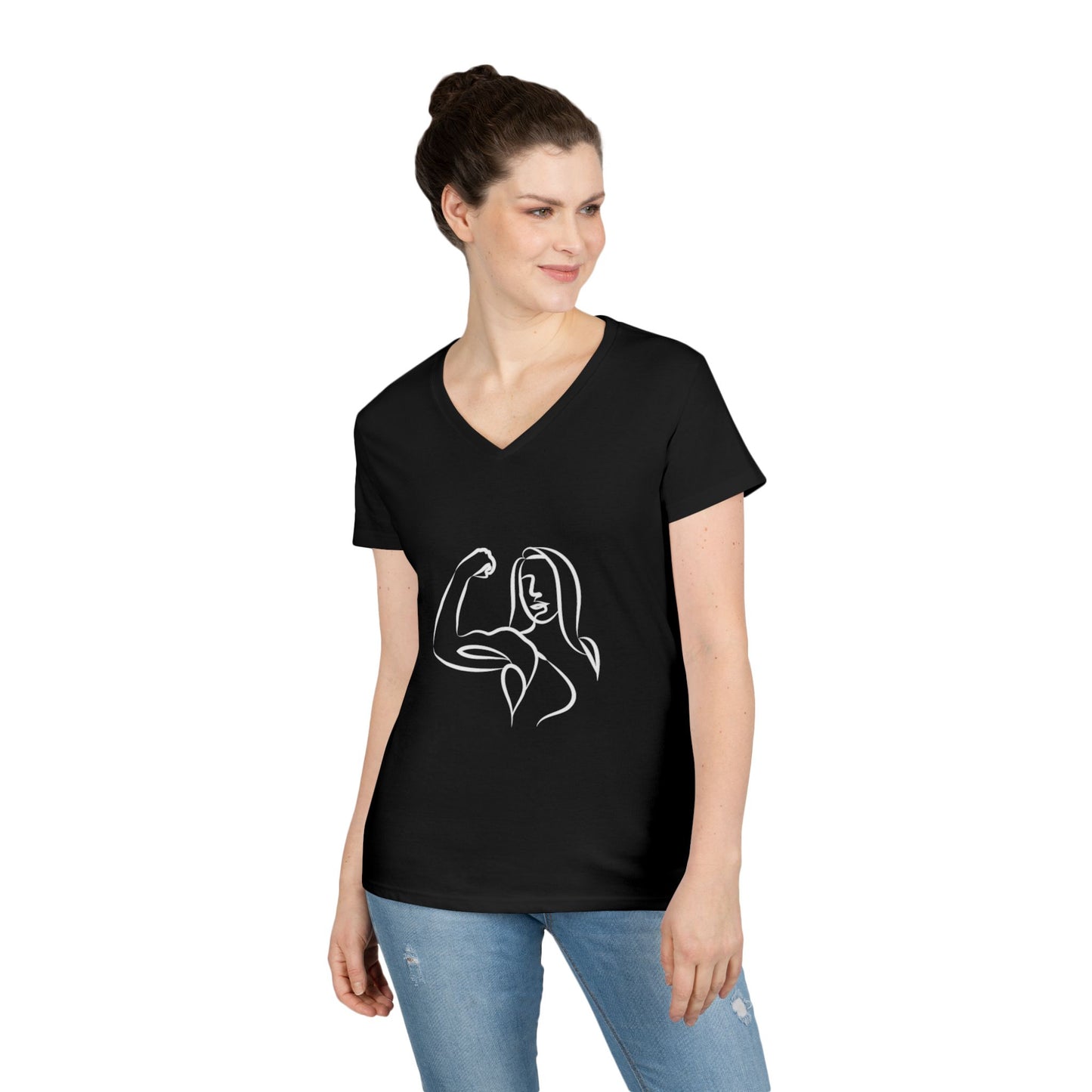 Emily Young Fitness Women’s 100% Cotton V-Neck Tee