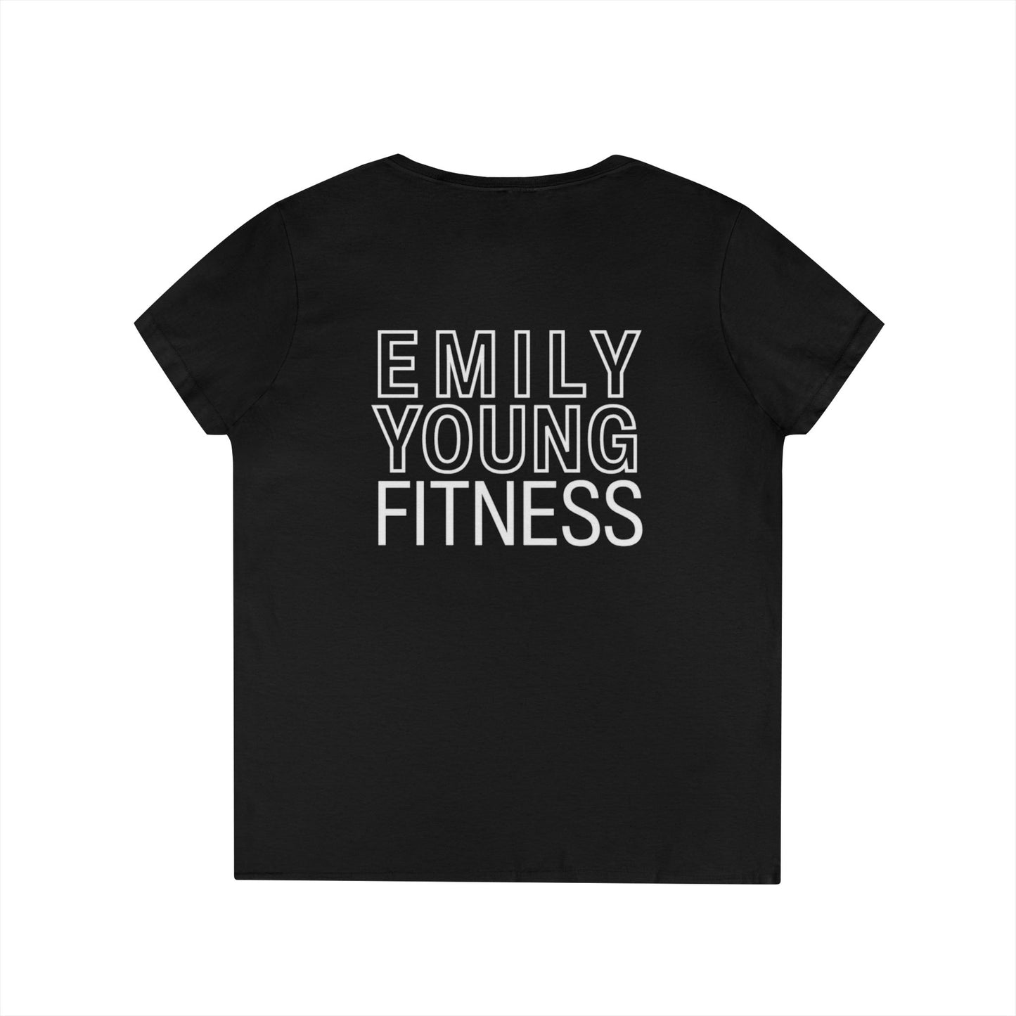 Emily Young Fitness Women’s 100% Cotton V-Neck Tee