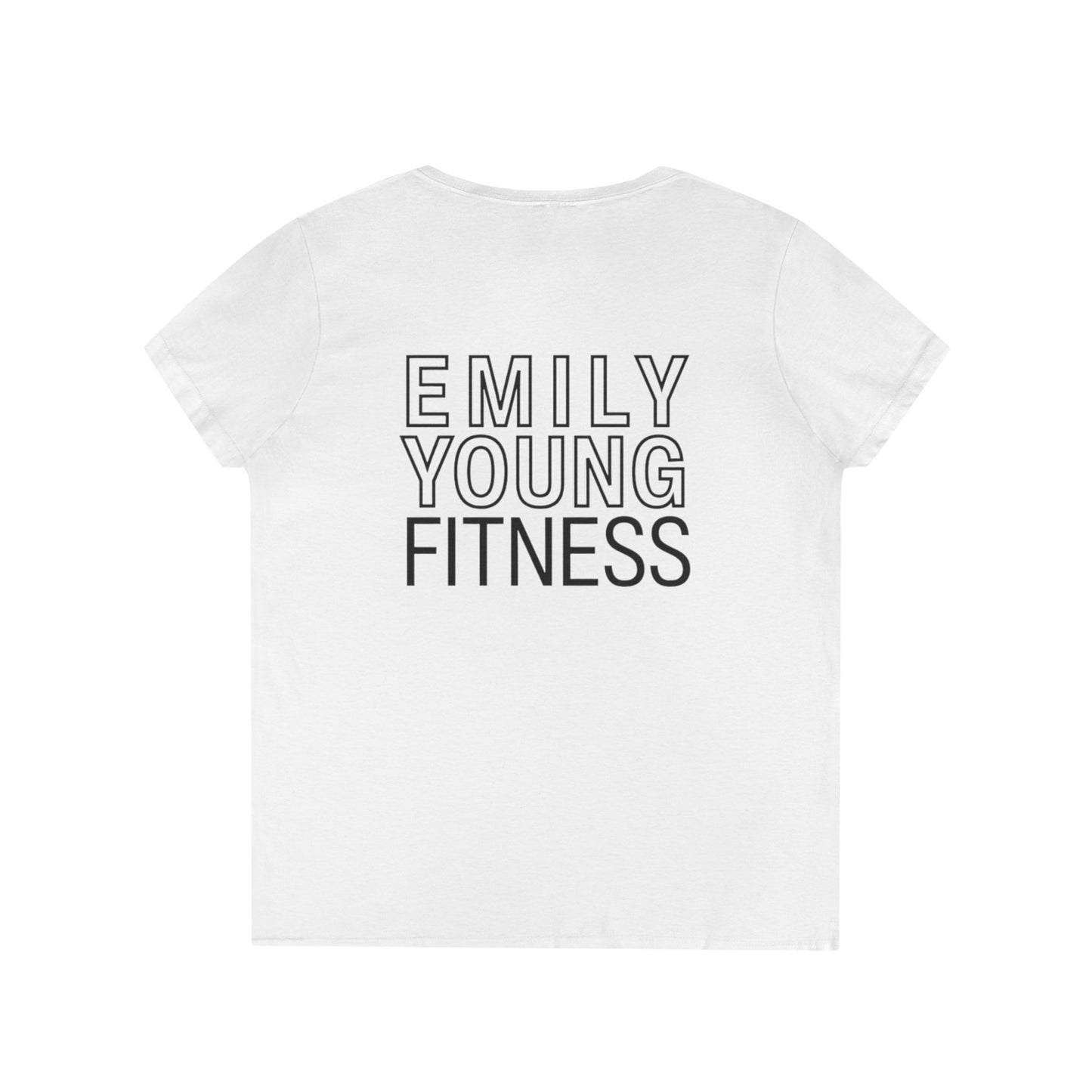 Emily Young Fitness Women’s 100% Cotton V-Neck Tee