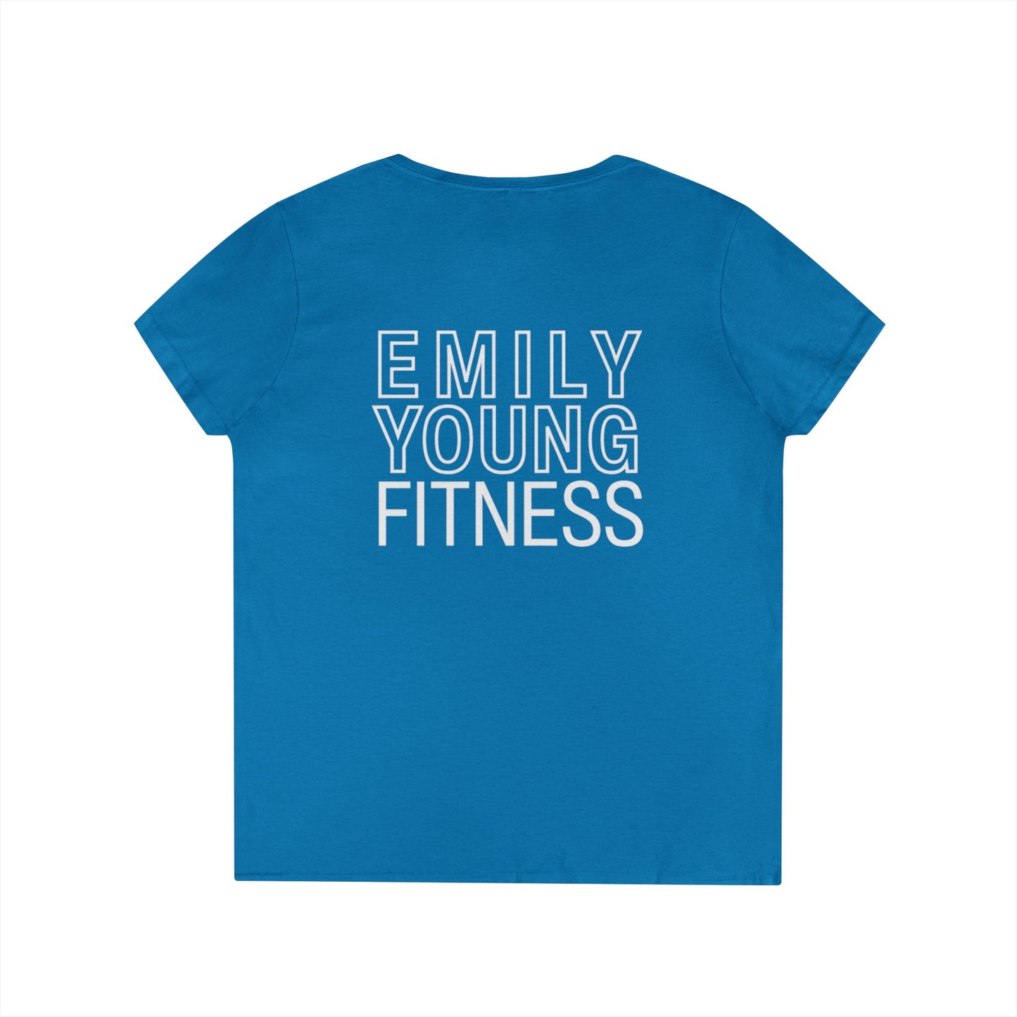 Emily Young Fitness Women’s 100% Cotton V-Neck Tee