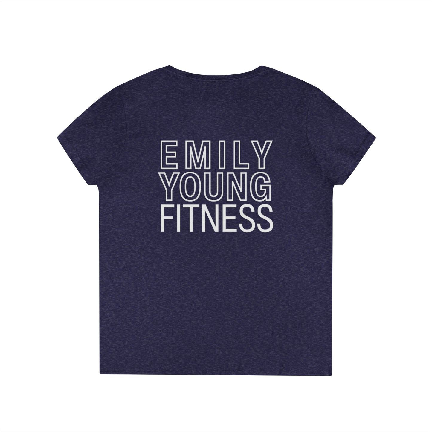 Emily Young Fitness Women’s 100% Cotton V-Neck Tee