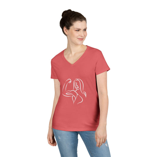 Emily Young Fitness Women’s 100% Cotton V-Neck Tee